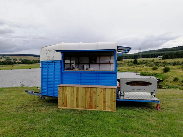 The Rolling Pig Vintage Horsebox at Thrunton Long Crag